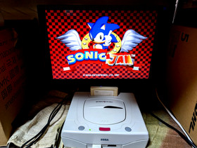 Sega Saturn White Console Power Memory Sonic Jam Sonic R Box