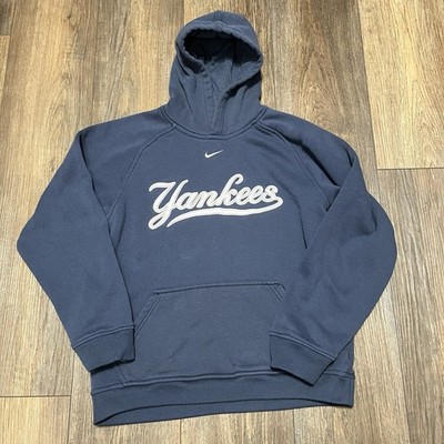 New York Yankees Nike Team MLB Pullover Hoodie Sweatshirt Youth M Blue