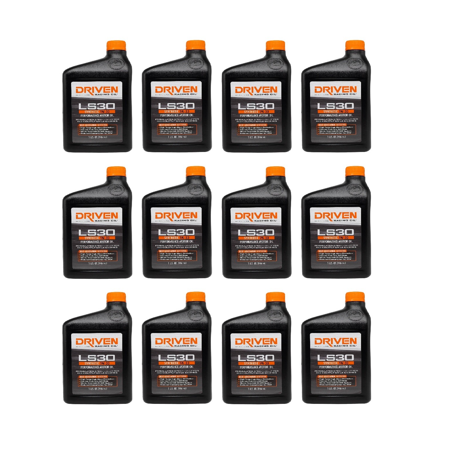 Driven Racing Oil LS30 5W-30 Synthetic Street Motor Oil 1 Qt Bottle Pack of 12