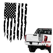 Distressed American Flag Vinyl Decal, American Flag Decals for Trucks, Black