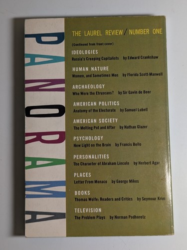 Vintage 1957 Panorama Dell Publishing Paperback Book Laurel Review No. 1 - Foto 2 di 11