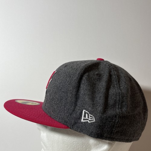 VTG New Era 59FIFTY Milwaukee Brewers Pink & Grey MLB Fitted Hat 7 5/8 - Picture 2 of 7