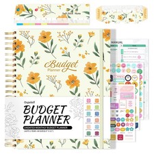 Ospelelf Budget Planner - Monthly Budget Book with Expense Tracker Notebook, Und