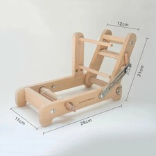 Wooden Knitting Machine for Bracelets and Crafts, Foldable Table Belt Loom