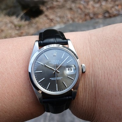 VINTAGE ROLEX OYSTER PERPETUAL DATE REF 1500 CAL 1570 26JEWELS MEN`S WATCH