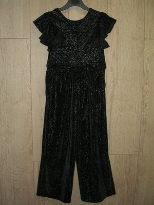 Matalan neu Mädchen schwarz Glitzer Party Spielanzug Alter 7 122 cm