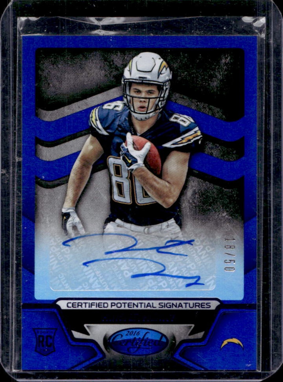 Hunter Henry Panini Certified Potential Mirror Signatures #CPSHH Blue