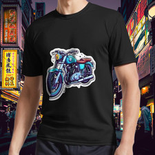New Blue motorcycle Active T-Shirt Logo T-Shirt Funny Size S to 5XL