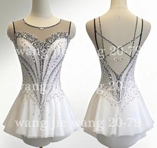 New Ice Figure Skating Dress Figure Skating Dress For Competition white