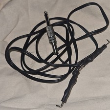 Black Curved Clip Cord for Tattoo Machine with 1/4 Inch Jack Dual Prong