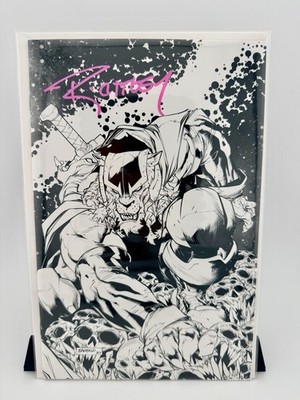BATTLE BEAST #4 CARLOS BARBERI VIRGIN VARIANT Signed by Ryan Ottley w/ COA