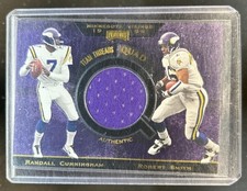 1999 Absolute SSD Cunningham Smith Randy Moss Cris Carter Team Jersey Quad #TQ6