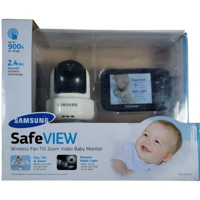 Samsung SafeVIEW SEW-3037W Baby Monitor Pan Tilt Zoom Video Tested Working Night