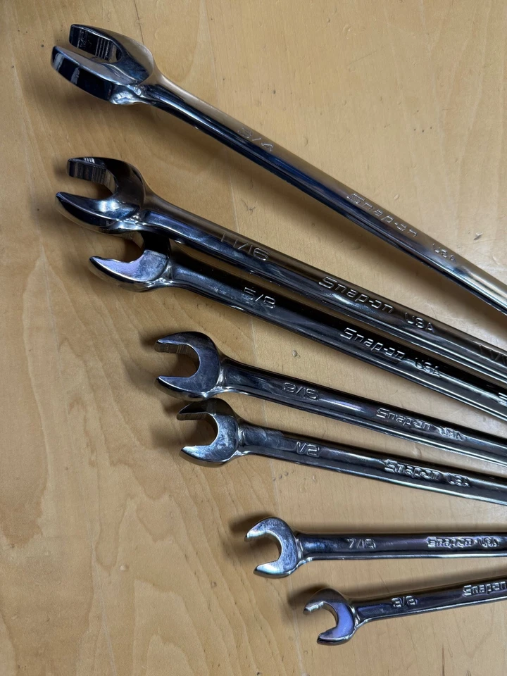 SNAP-ON 7 PIECE WRENCH SET 3/8-3/4" SOX  - Image 4 of 4