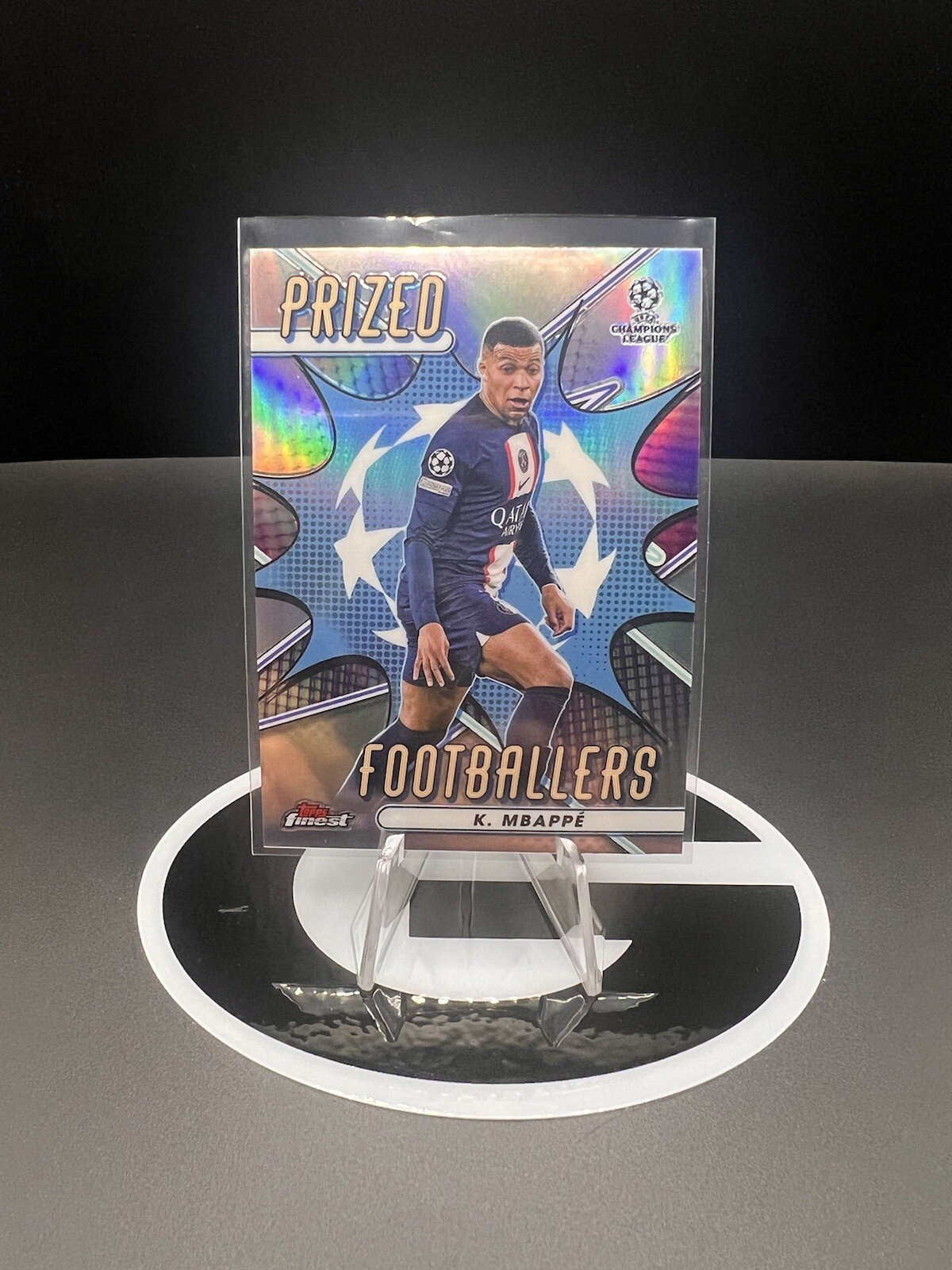 2023 Topps Finest Soccer Kylian Mbappé Prized Footballers Refractor