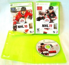 LOT OF 3, XBOX 360 NHL 2K8, 10, 11 VIDEO GAMES, Disk, case & booklet
