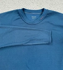 Marmot Base Layer Shirt Men's Large Blue Long Sleeve Power Dry VTG USA Made