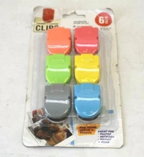 Advantus Magnetic Adhesive Cabinet Locker Clips Multicolor 97526 Pack of 6