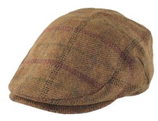 Cappello Men's Wool Plaid Ivy Cap Hat SM Camel