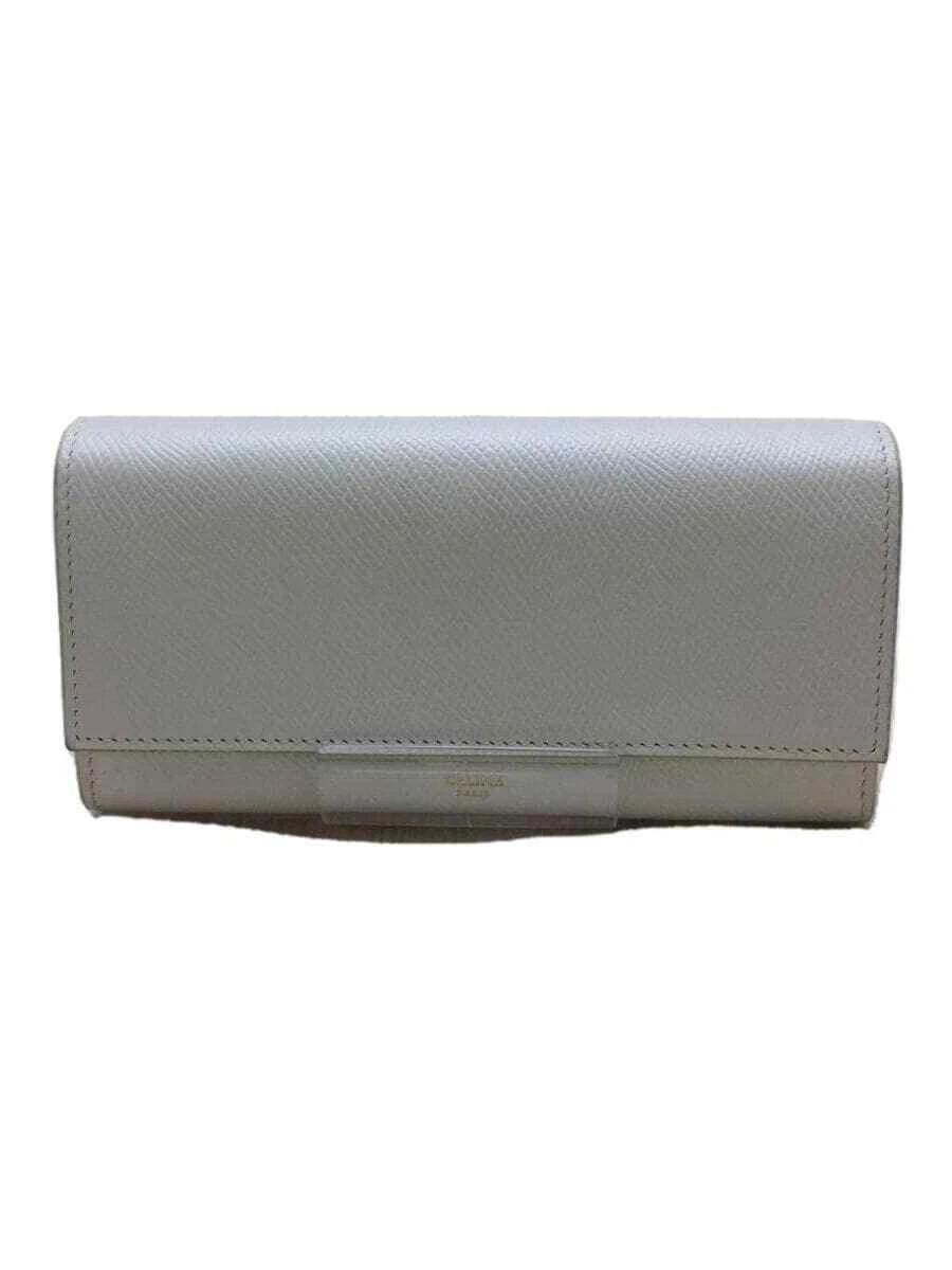 Celine long wallet white leather plain vertical 10 horizontal 19
