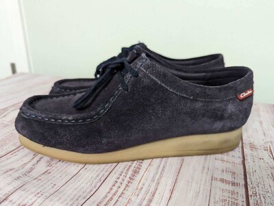 Clarks Padmora Womens 9.5 Blue Suede Shoe Oxford bootie shoes