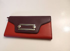 LANCEL CLIC PORTEFEUILLE PLATE EN CUIR DE VACHETTE BICOLORE
