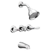 MOEN Adler 82663 3-handle Single function 4-in Round Bathtub and shower Faucet