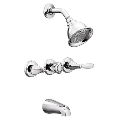 MOEN Adler 82663 3-handle Single function 4-in Round Bathtub and shower Faucet