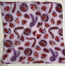 Scarf RED HAT SOCIETY Official Bandana Head Wrap 21" Square MADE IN USA