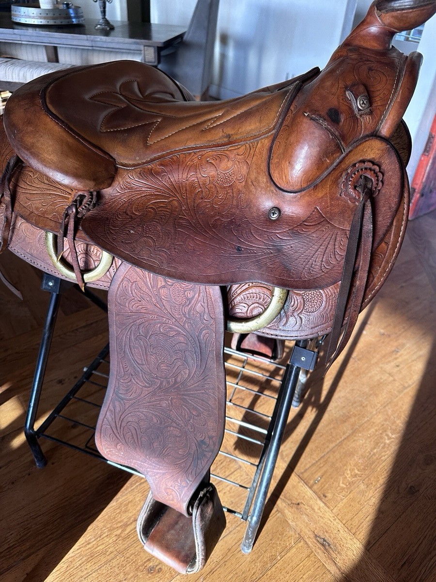 Saddle King Of Texas western saddle used Vintage | eBay