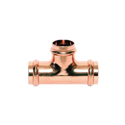 Lead Free 1/2" - 4"in Copper Press Tee Pipe Fitting P x P x P - Small and Large