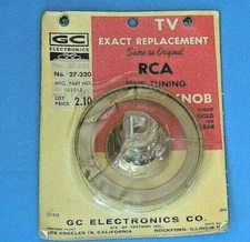 Vintage RCA 101015 TV Knob Fine Tune Exact Replacement By GC Electronics #27-220