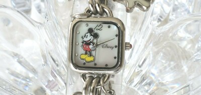Mickey Mouse Silver Charm Bracelet Watch Disney Women main image 4
