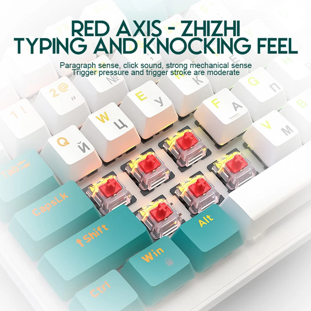 K3 Red/Blue Switch 100-Key Mechanical Gaming Keyboard Wired for Precision