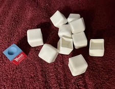 10 White Billiard Pool Chalk Cup Holders