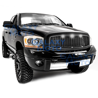 #ad Raptor Matte Black Replacement Mesh GrilleShellWhite LED for 06 09 Dodge RAM $284.47