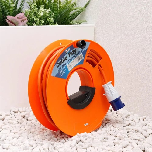 Easy Storage Cable Tidy Reel for 25m Hook Up Lead Camper Tent Caravan