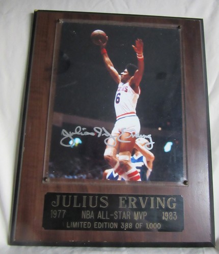 JULIUS ERVING 'NBA ALL STAR MVP' LIMITED ED. 388 OF 1,000 SIGNED PHOTO PLAQUE - Picture 2 of 5