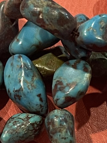 Vintage Turquoise Chunky Navajo Sterling Silver Necklace