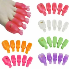 5 Pcs Toe Nail Art Soak Off Clip Cap UV Gel Polish Remover Wrap Manicure Tool