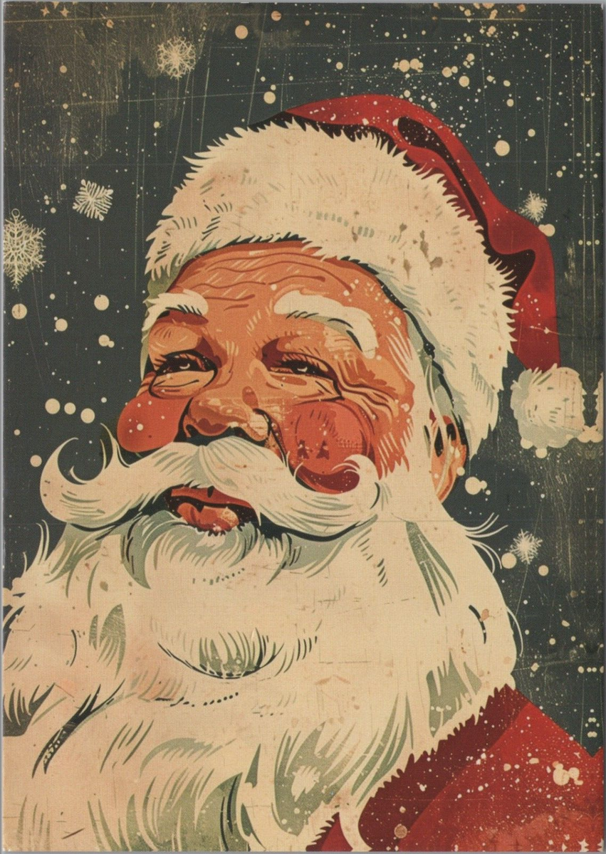 NEW 2025 Merry Christmas Santa's Face 4 NEW 2025 Merry Christmas Santa's Face 4