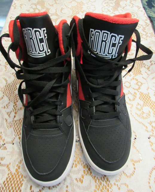 nike son of force mid red black