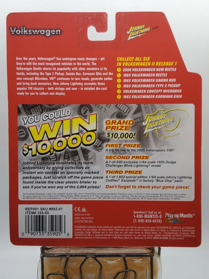 Johnny Lightning White lightning Karmann Ghia Red - Image 2 of 4