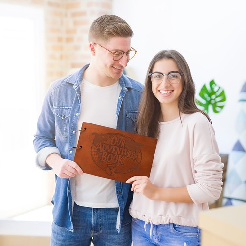Our Adventure Book Scrapbook with 3D Wooden Cover Scrapbook Album, 11.6 x 7.5" - 第 13/13 張圖片