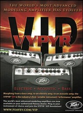 Peavey VYPYR VIP Series Amplifier advertisement 8 x 11 amp ad print