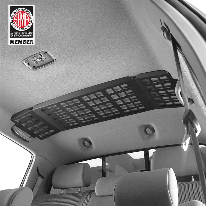 Panel de rejilla de almacenamiento superior MOLLE para Toyota Tacoma 2005-2015 4 puertas doble cabina Foto 2 de 4