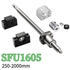 SFU1605 Ball Screw 250-2000mm Ballscrew+BK/BF12+Nut Housing+6.35*10mm Coupler