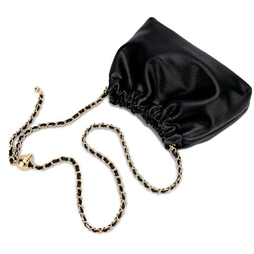 Small Crossbody Bags for Women Ruched Vegan Leather Shoulder Purse - Picture 4 of 12
