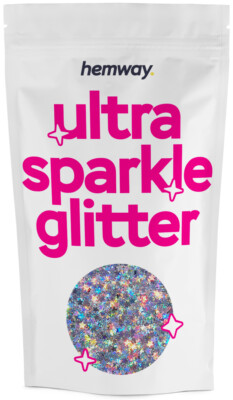 Hemway Glitter Stars Silver Holographic Epoxy Nail Face Body Hair Art Craft