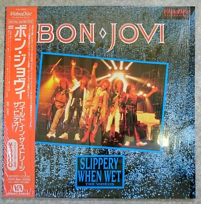 BON JOVI SLIPPERY WHEN WET 1987 VAL-3057 Laserdisc w/OBI Used w